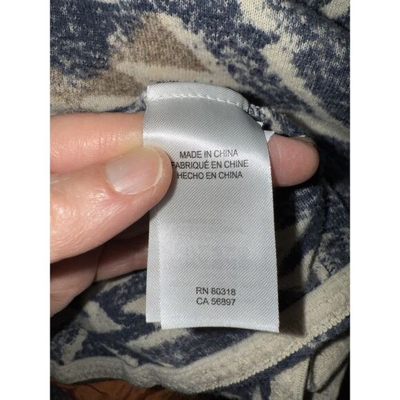 Lucy Brand Open Cardigan Aztec Western Country S Beige Blue Light Lace look - Picture 12 of 13